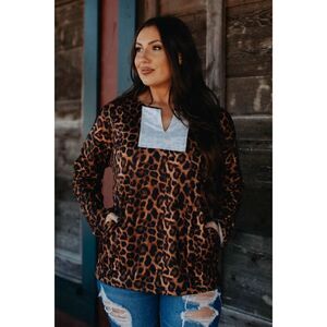 Leopard Long Sleeve Loose Top